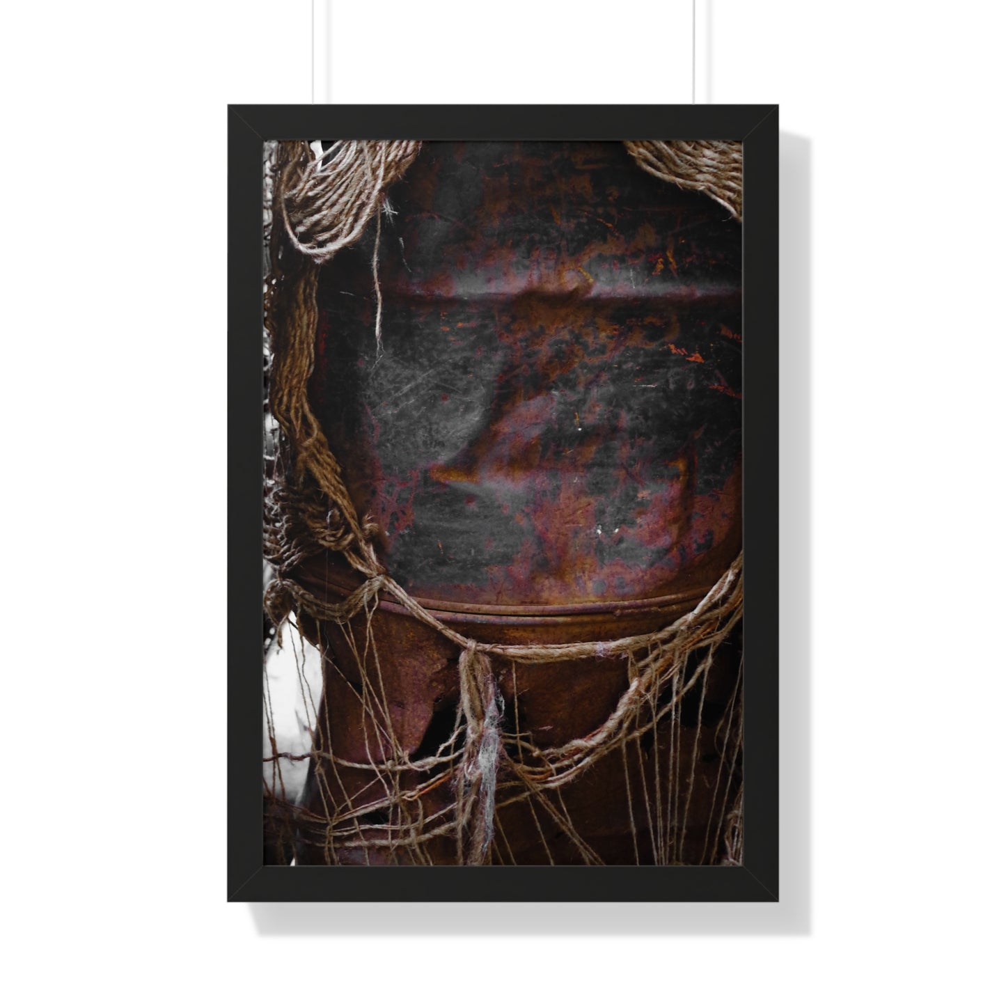 Sloss Furnaces: Vintage Barrel - Framed Print