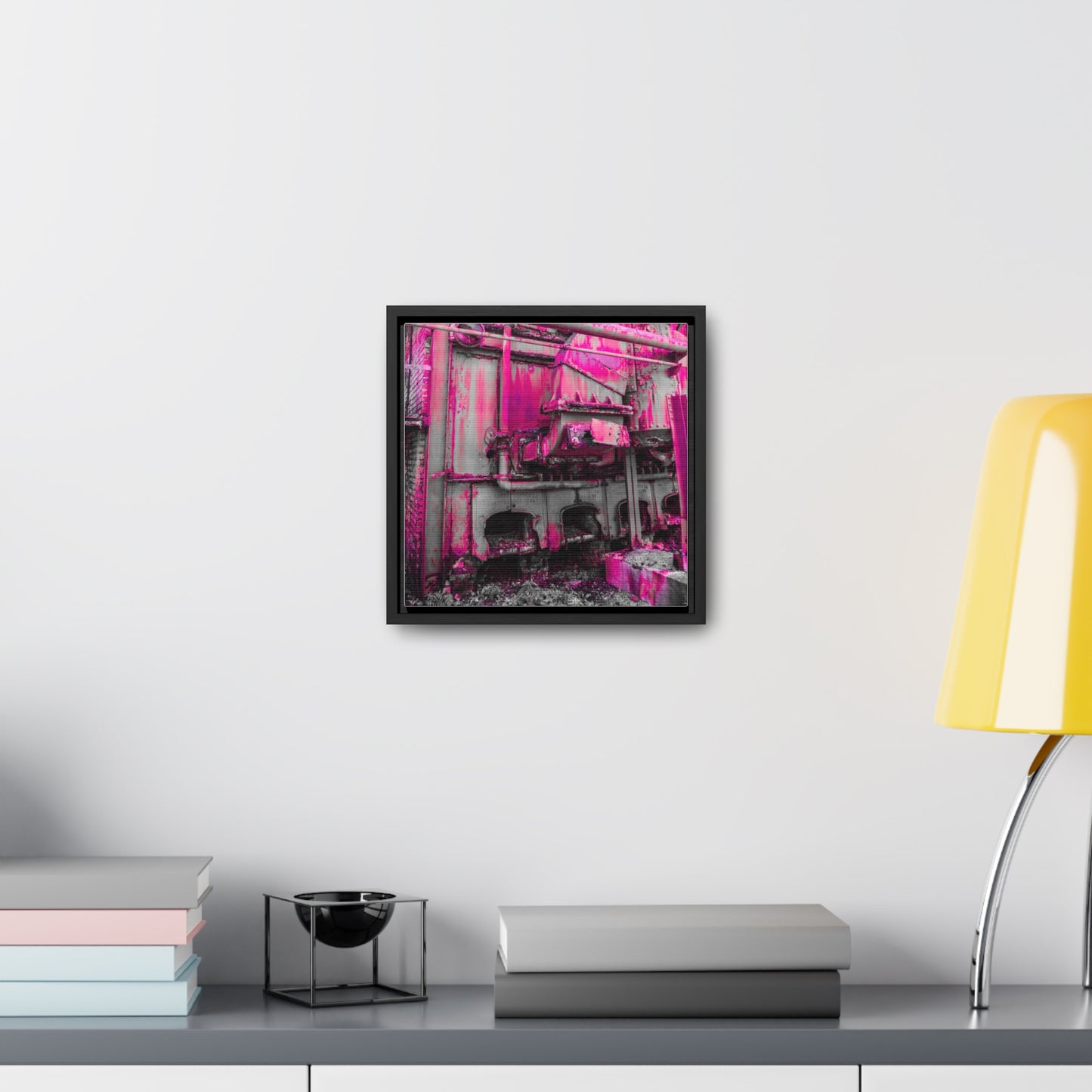 Ethereal Echoes: Framed Canvas of an Abandoned Iron Factory