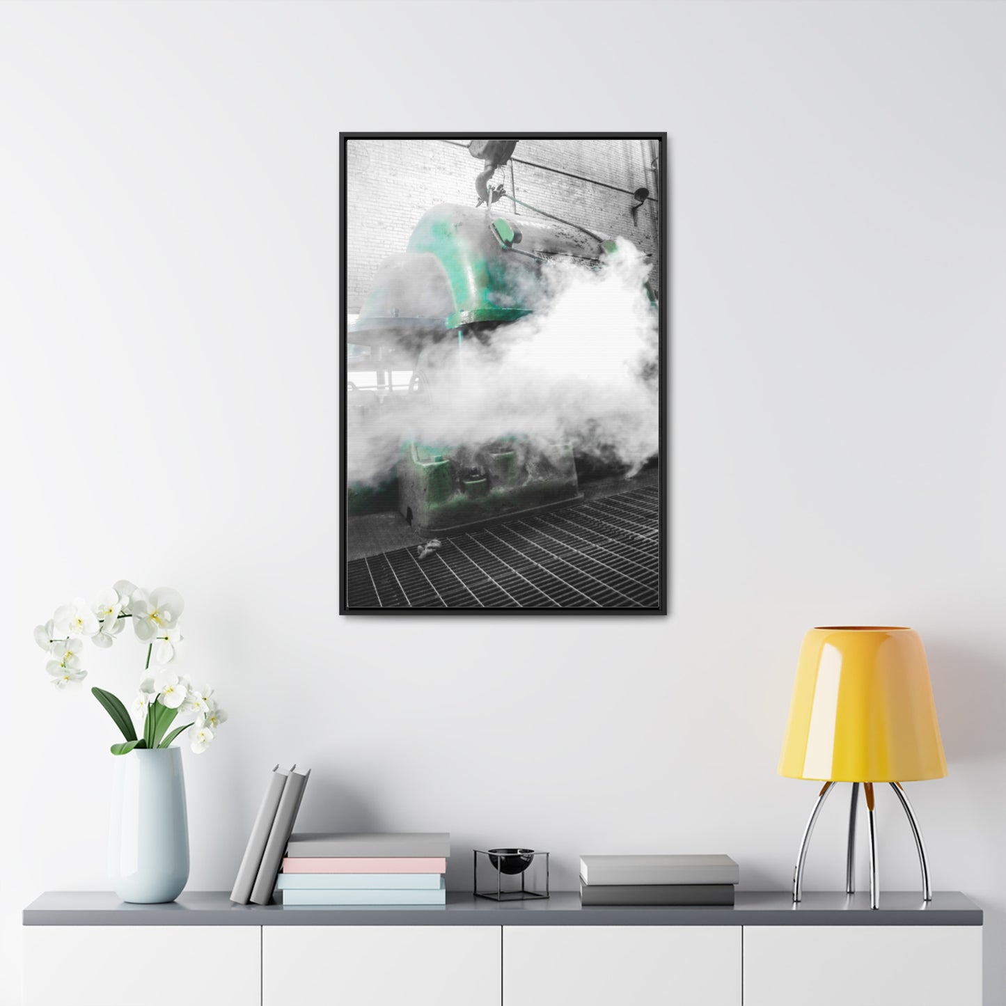 Sloss Furnaces: Steam and Shadows - Framed Photography Print