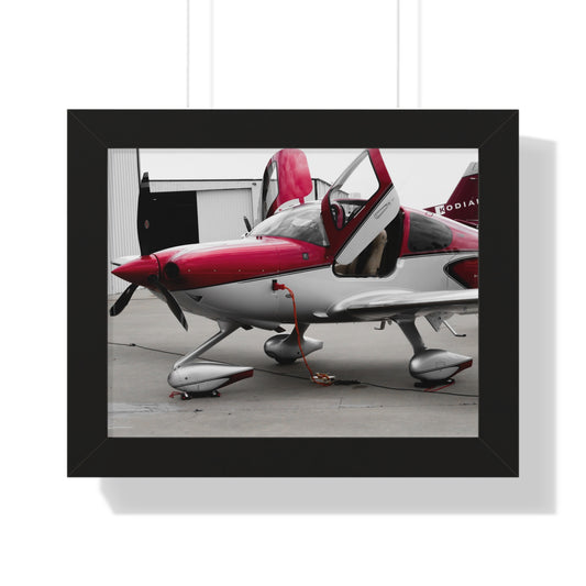 Airplane Awaiting Adventure: Outside the Hangar - Framed Photography Print