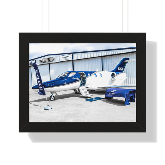 Private Plane Bliss: Aircraft Outside the Hangar - Framed Photography Print