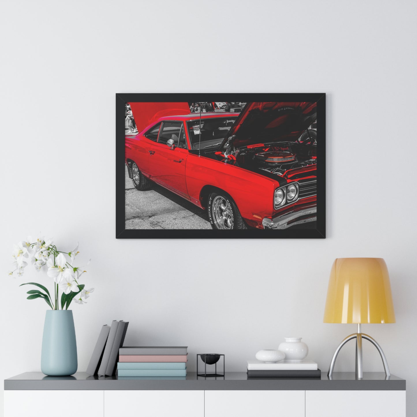 Classic Elegance: Vintage Car Showcase - Framed Photography Print