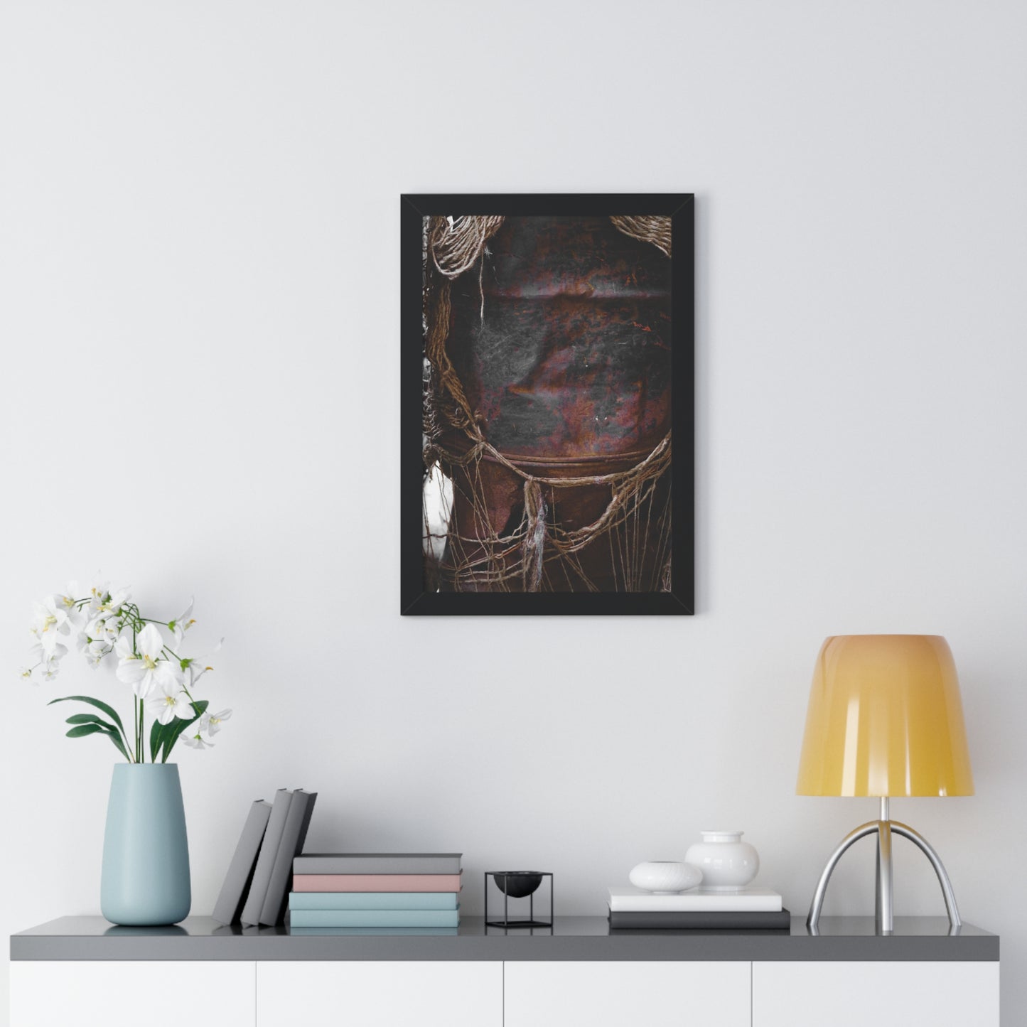 Sloss Furnaces: Vintage Barrel - Framed Print