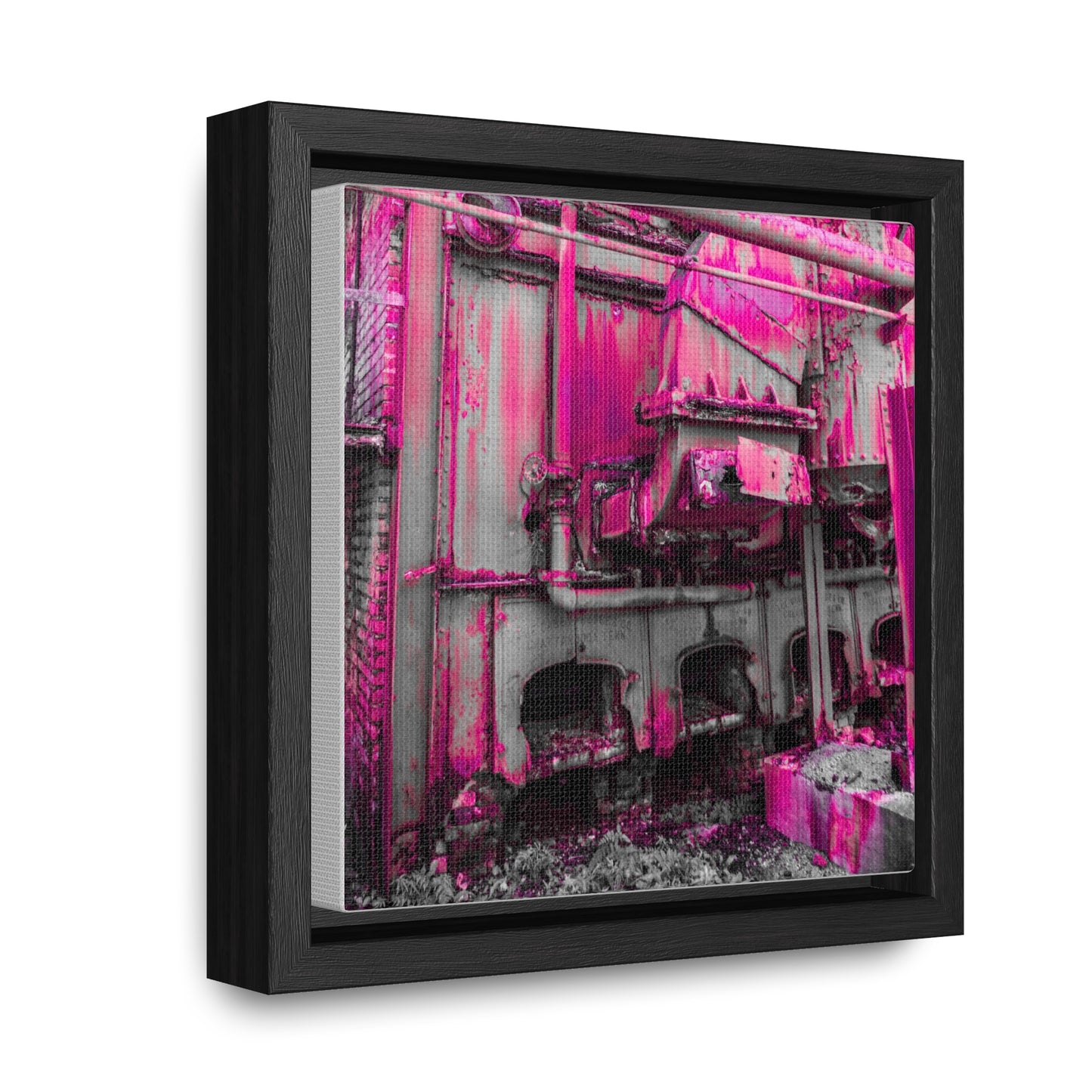 Ethereal Echoes: Framed Canvas of an Abandoned Iron Factory