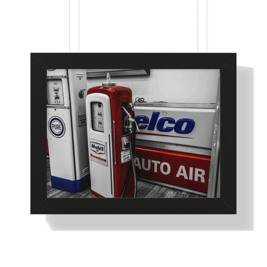 Vintage Gas Pumps and Signage Photography Print