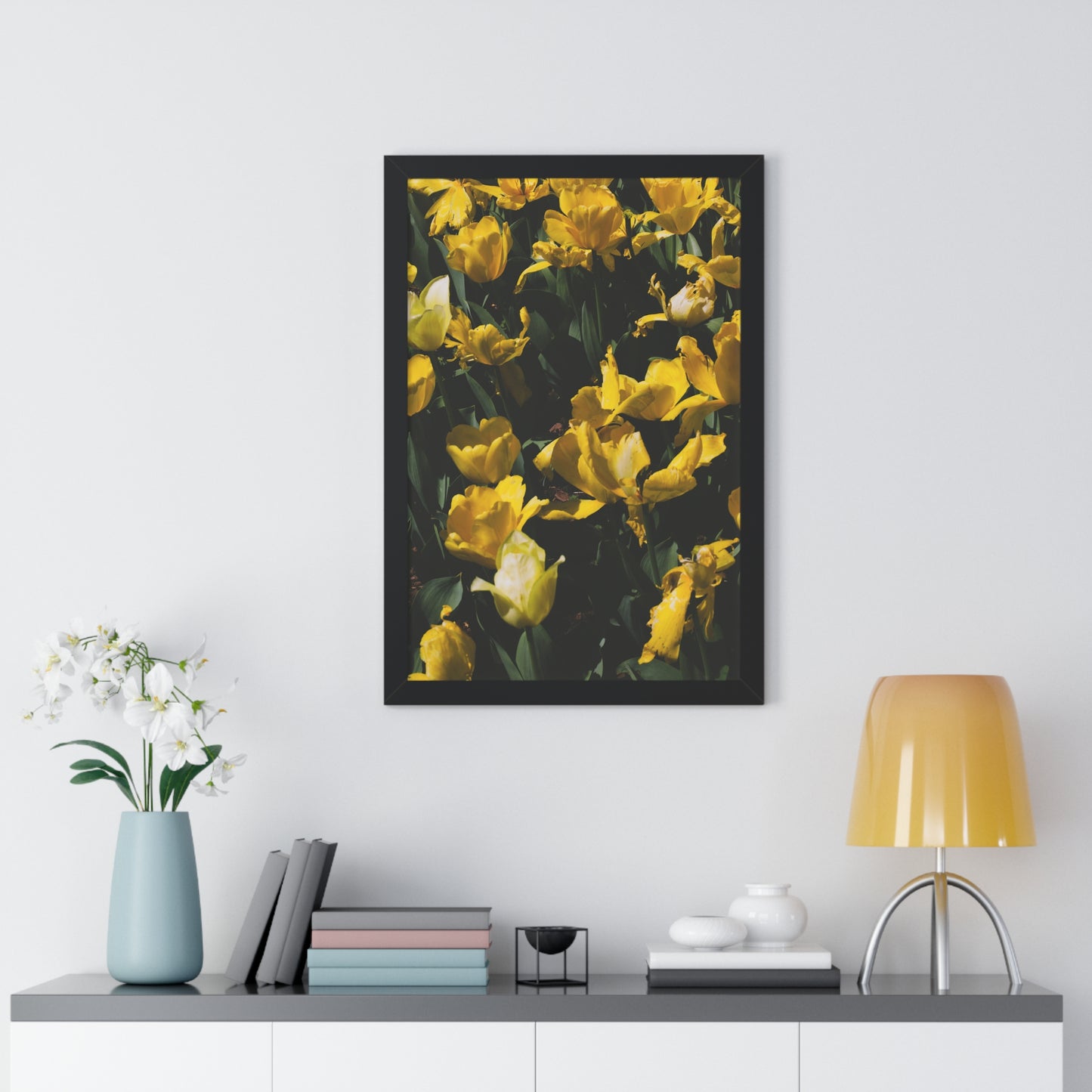 Sunny Yellow Tulips at Cheekwood Gardens - Framed Photography Print