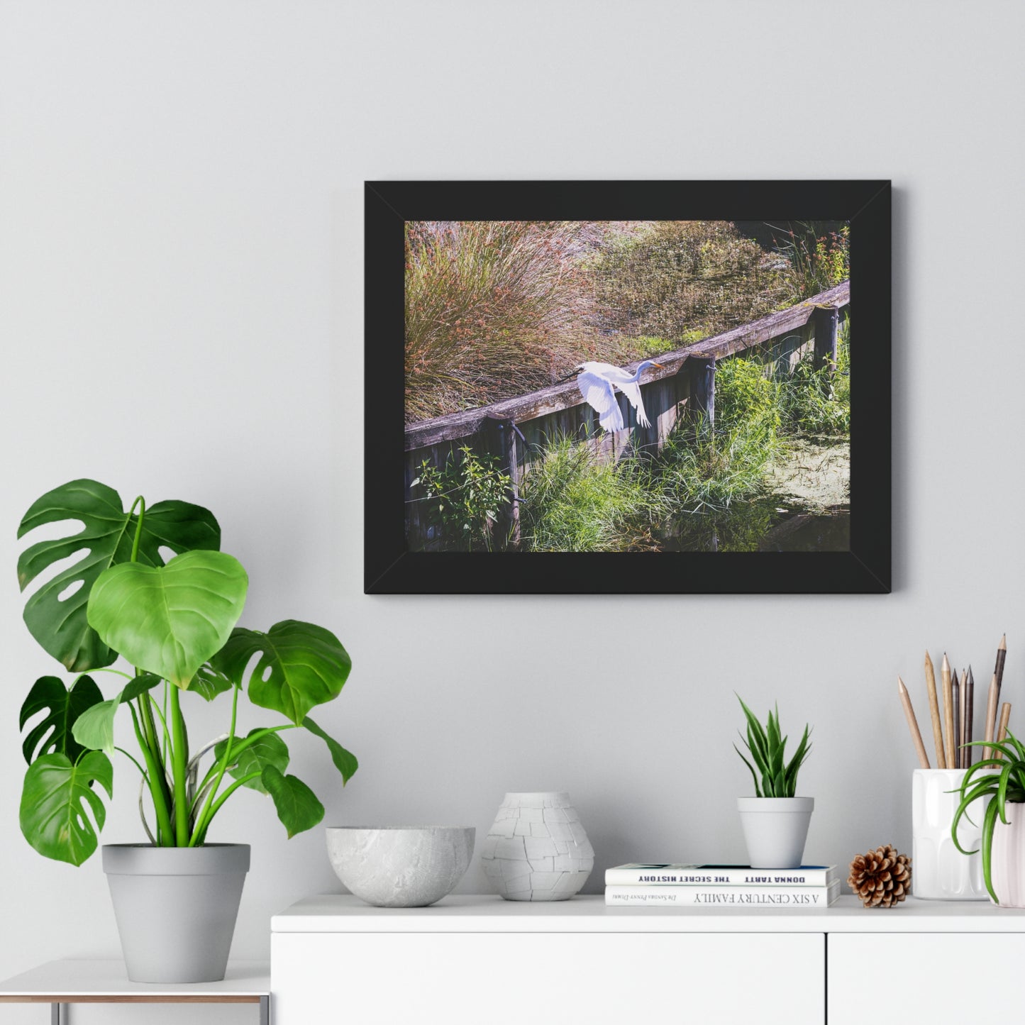 Soaring High: An Ibis in Flight - Framed Photography Print