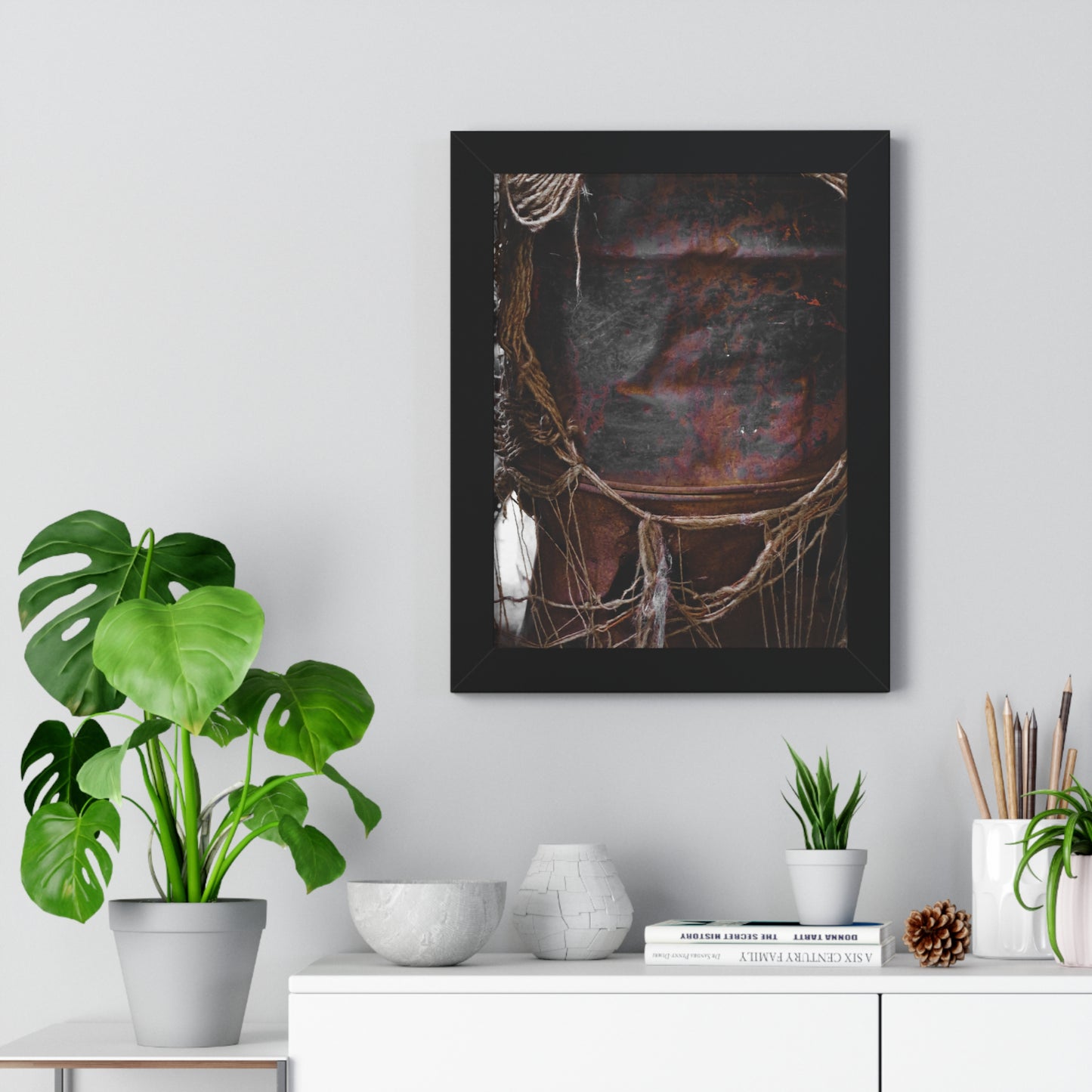 Sloss Furnaces: Vintage Barrel - Framed Print