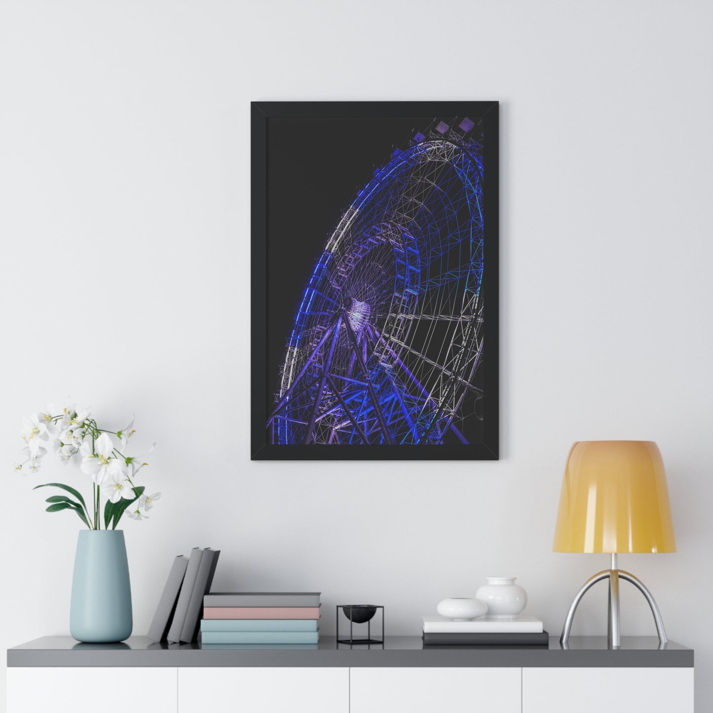Orlando Eye Illuminated at Night - Framed Photography Print