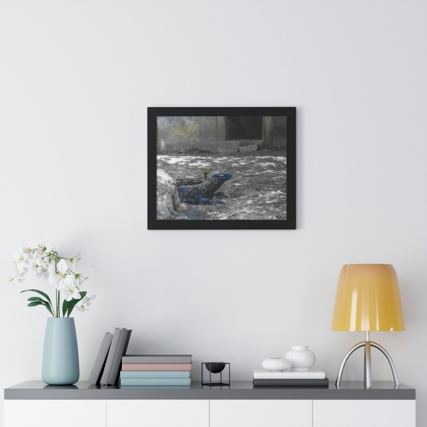 Majestic Lizard: A Study in Color and Form - Framed Photography Print