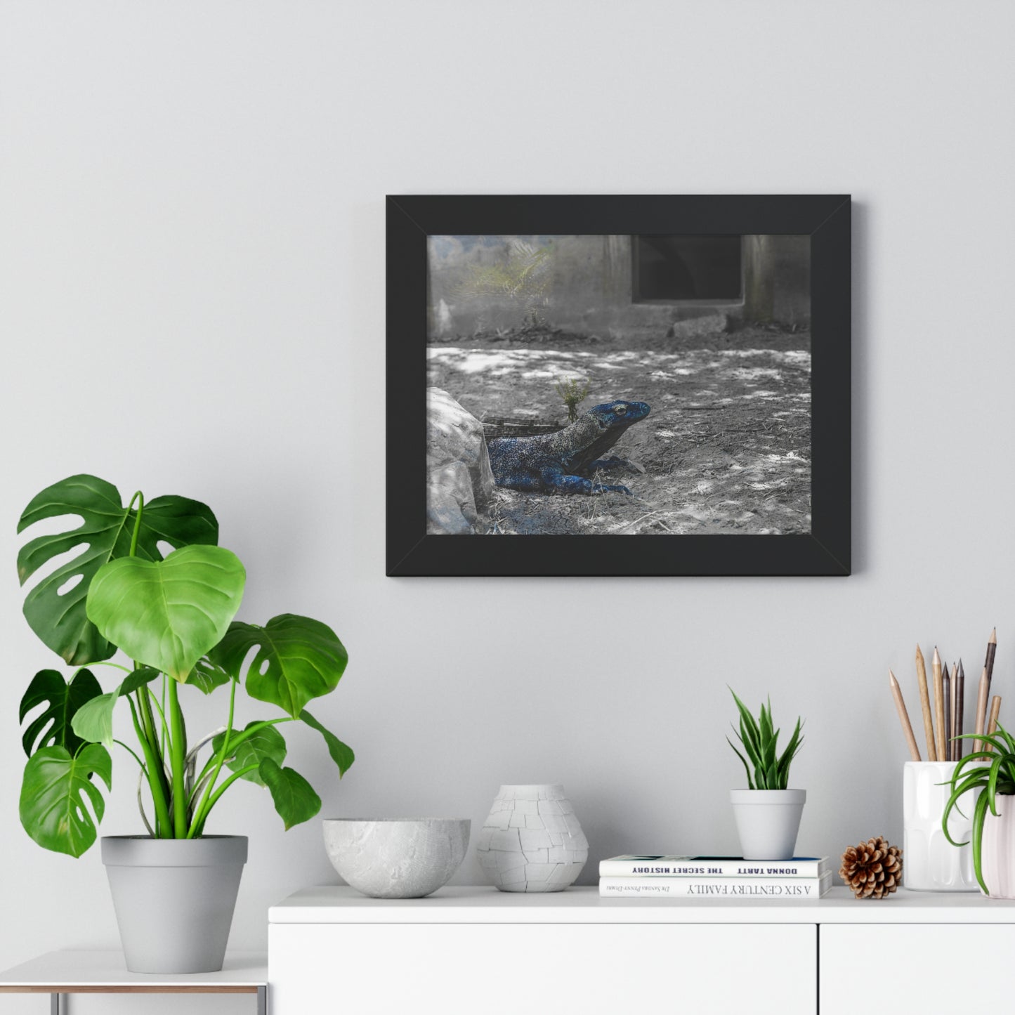 Majestic Lizard: A Study in Color and Form - Framed Photography Print