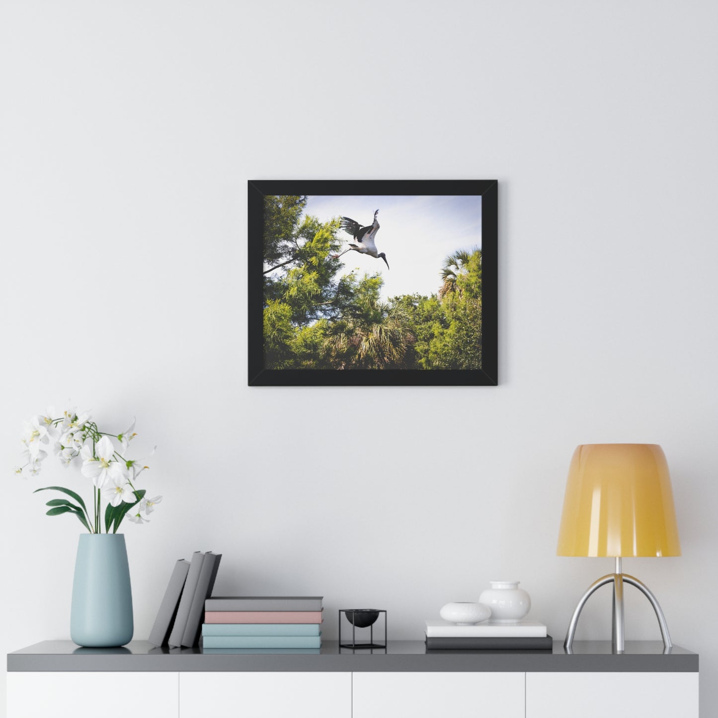 Majestic Presence: A Rhino by the Water - Framed Photography Print