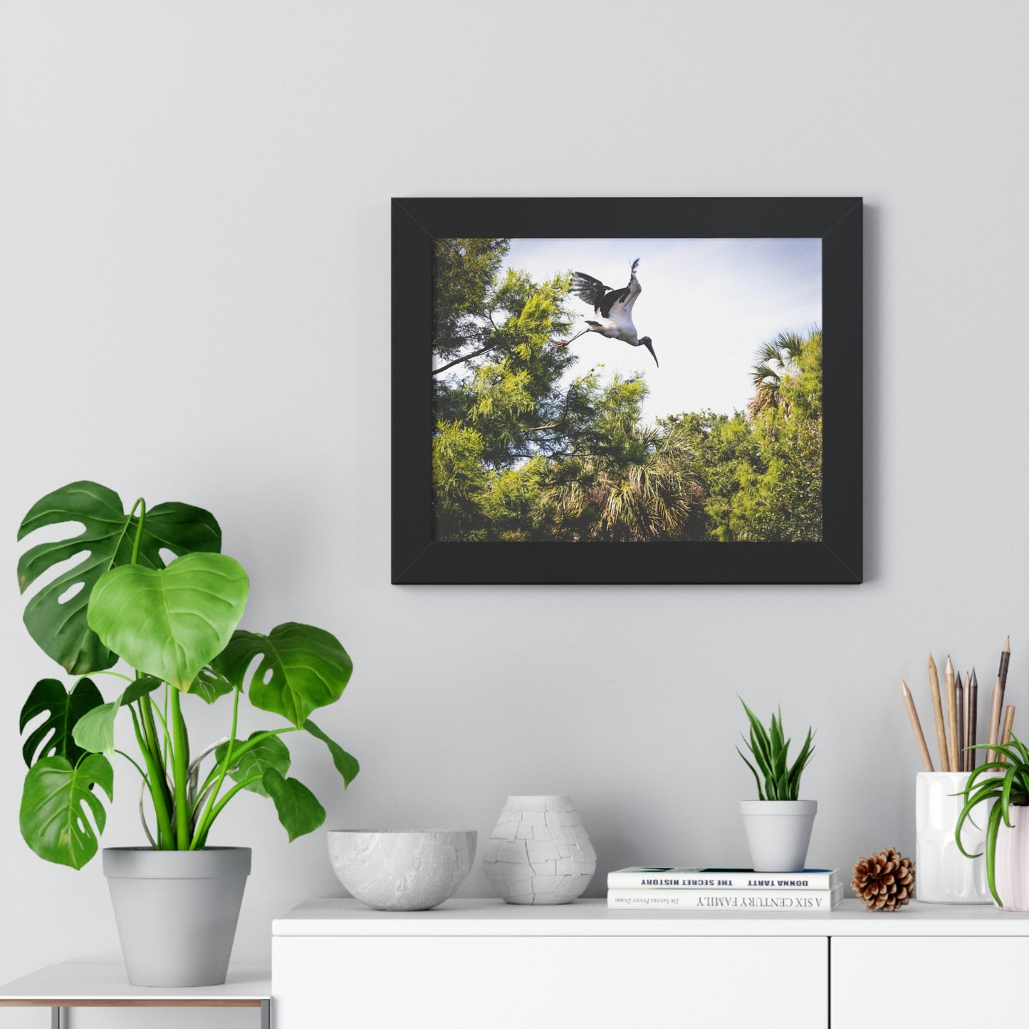 Majestic Presence: A Rhino by the Water - Framed Photography Print
