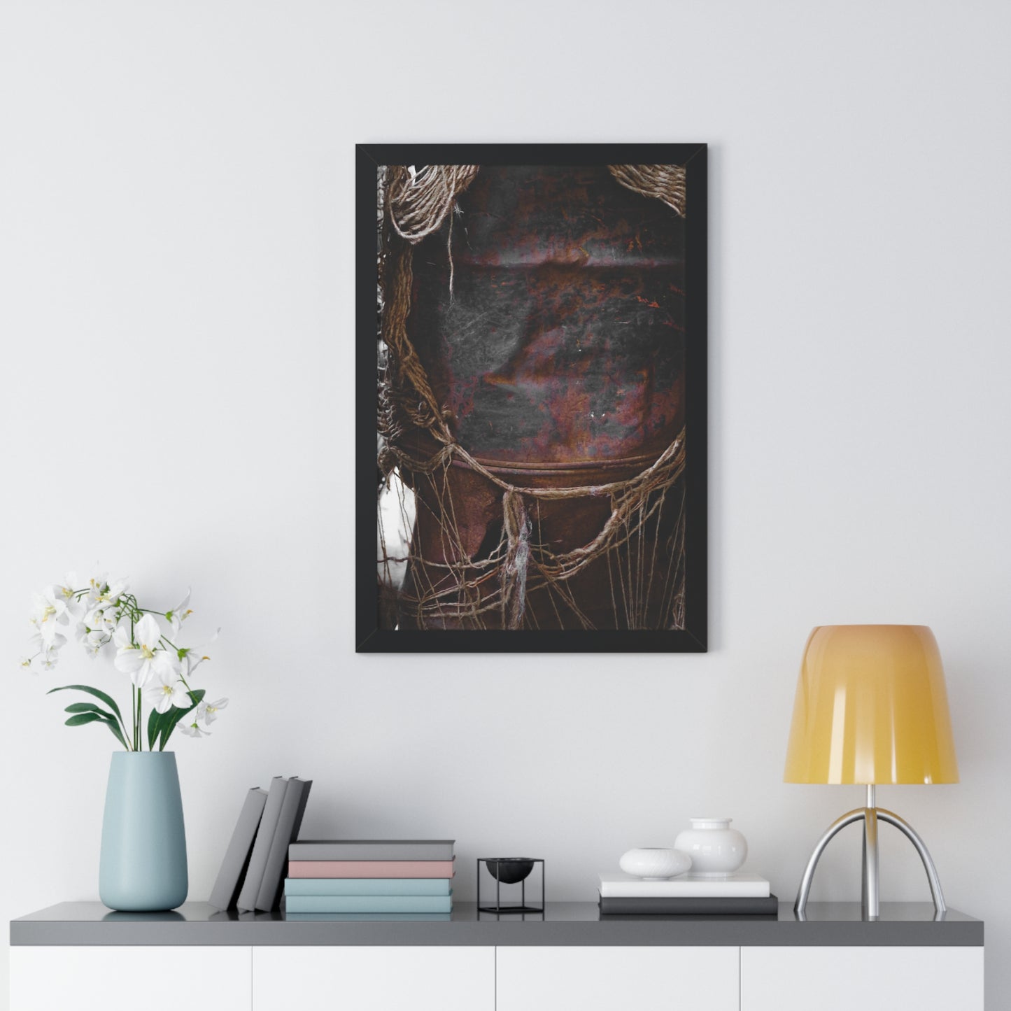 Sloss Furnaces: Vintage Barrel - Framed Print