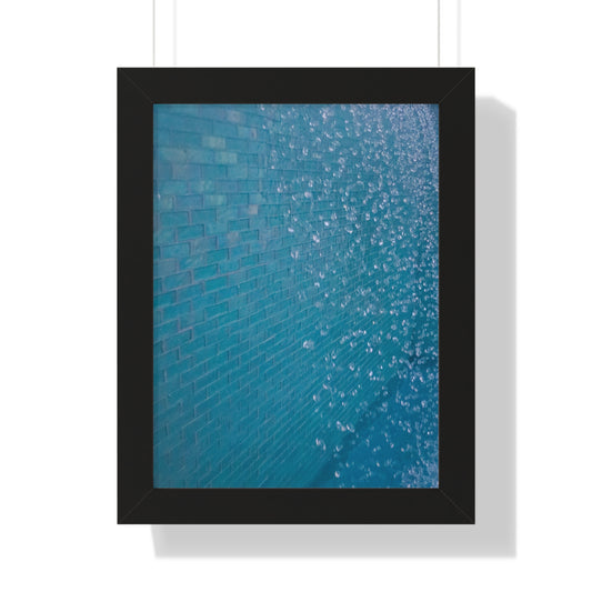 Serene Escape: Waterfall in the Pool at Sandals Resort, Jamaica - Framed Photography Print