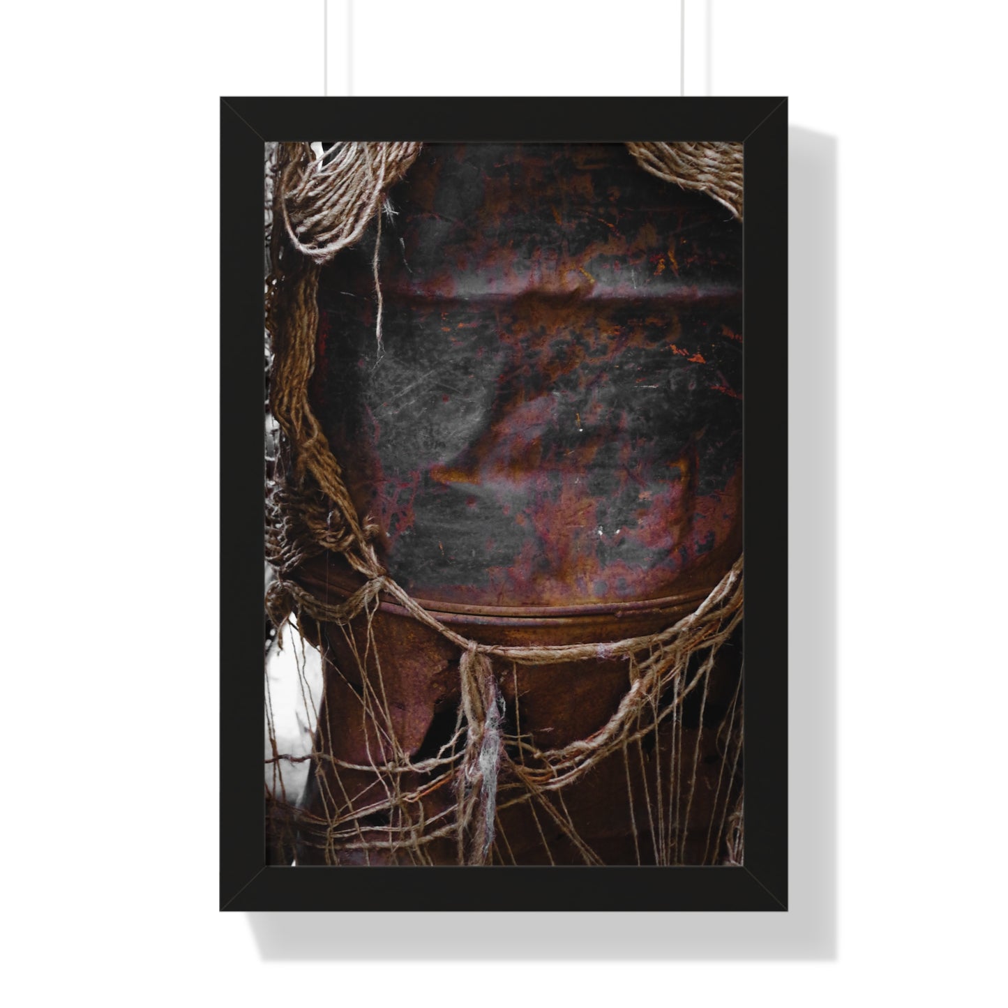 Sloss Furnaces: Vintage Barrel - Framed Print
