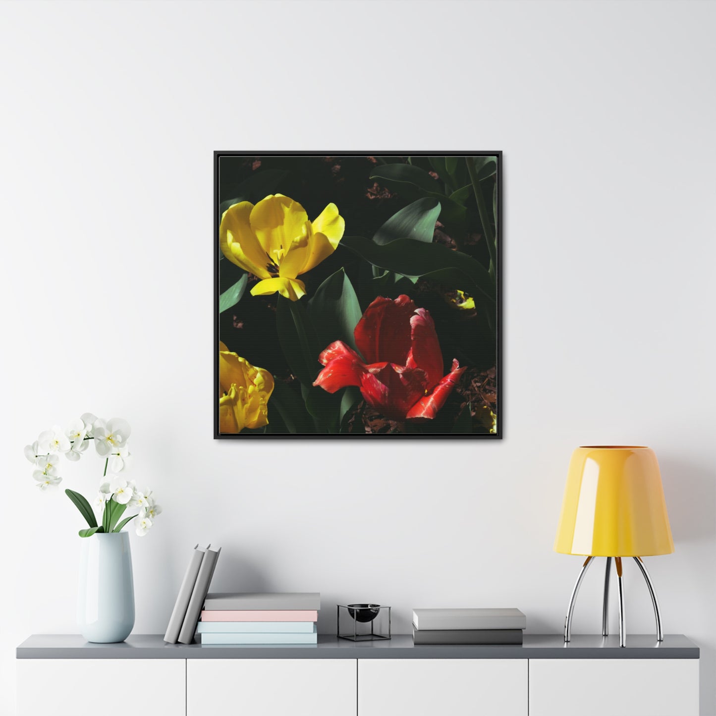 Vibrant Tulips at Cheekwood Gardens - Framed Canvas Print