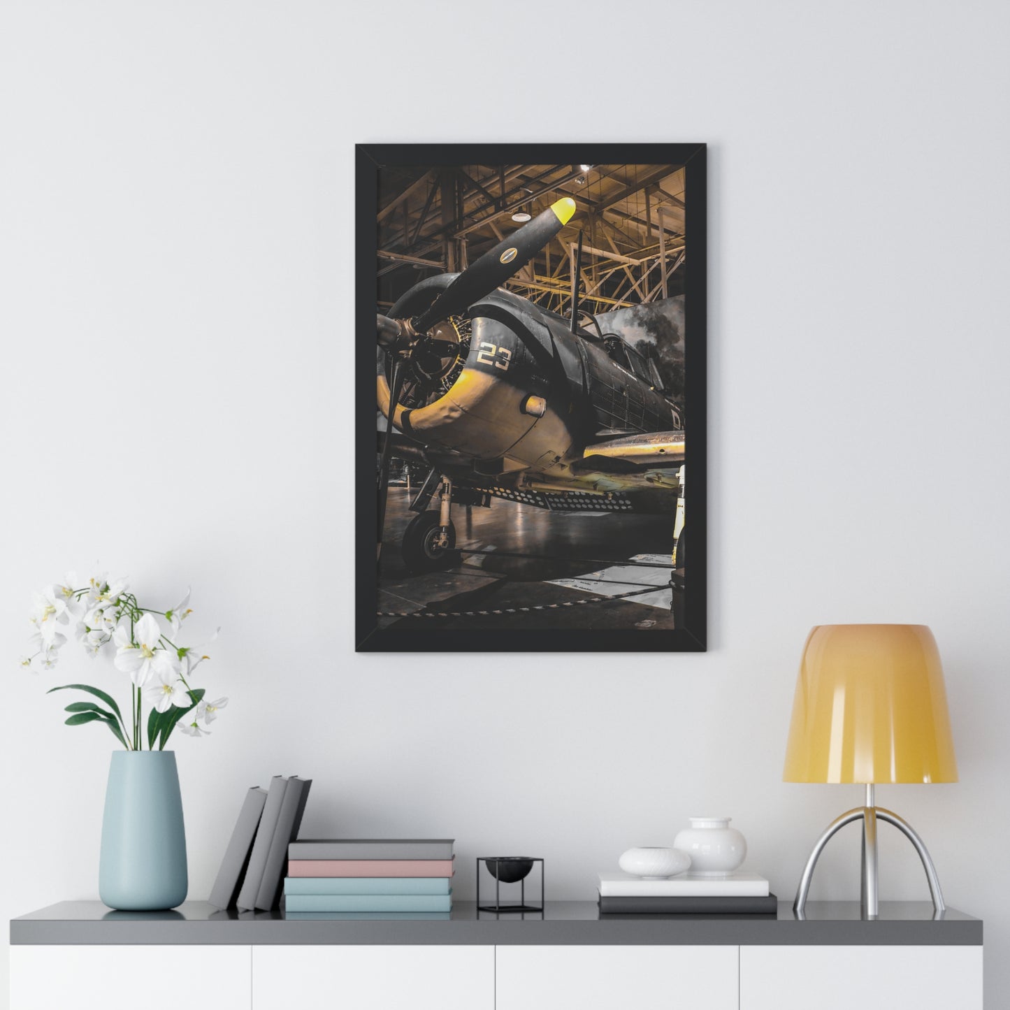 Pearl Harbor Museum: Historic Airplane - Framed Print