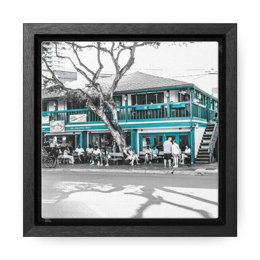 Tropical Dining: Hawaiian Restaurant Experience - Framed Canvas Print