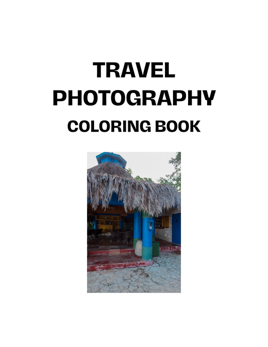 20 Page Travel Photography Coloring Book