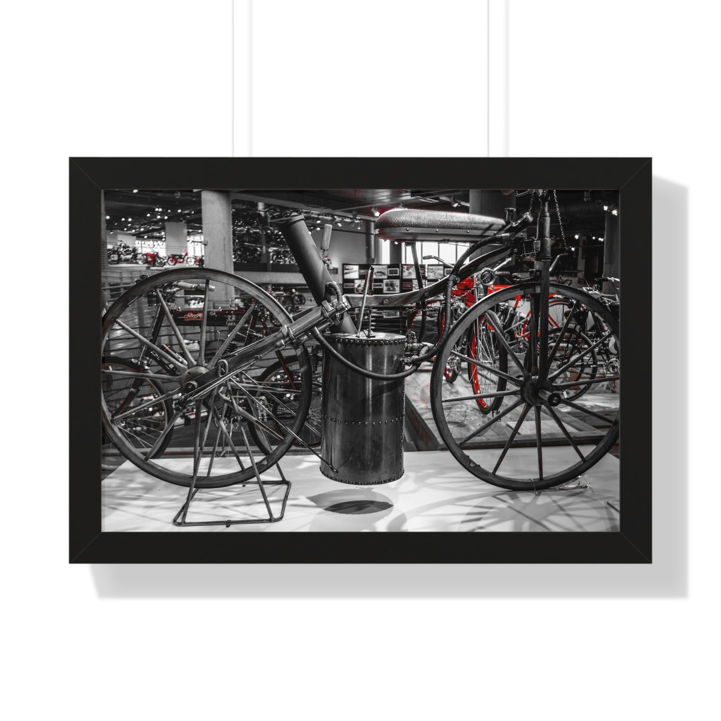 Vintage Bike at the Barber Vintage Motorsports Museum - Framed Print