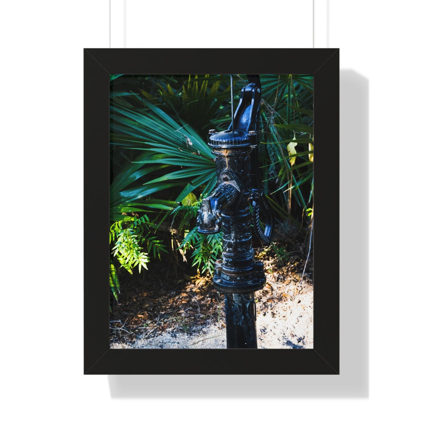 Vintage Water Pump in Nature Photography Print