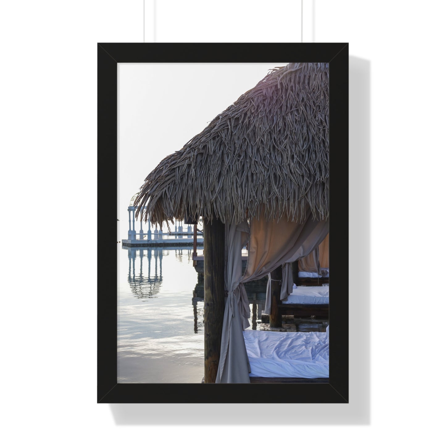 Luxury Overwater Hut Escape at Sandals Resort- Framed Photography Print