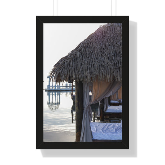 Luxury Overwater Hut Escape at Sandals Resort- Framed Photography Print