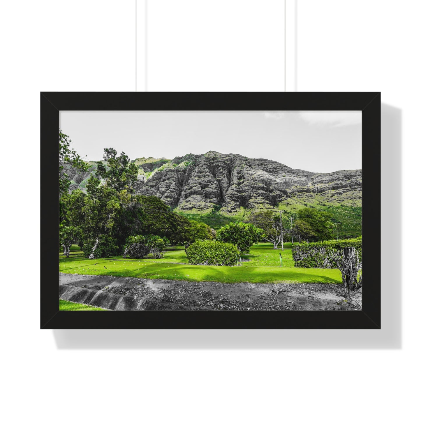 Hawaiian Majesty: Stunning Mountain Range - Framed Photography Print