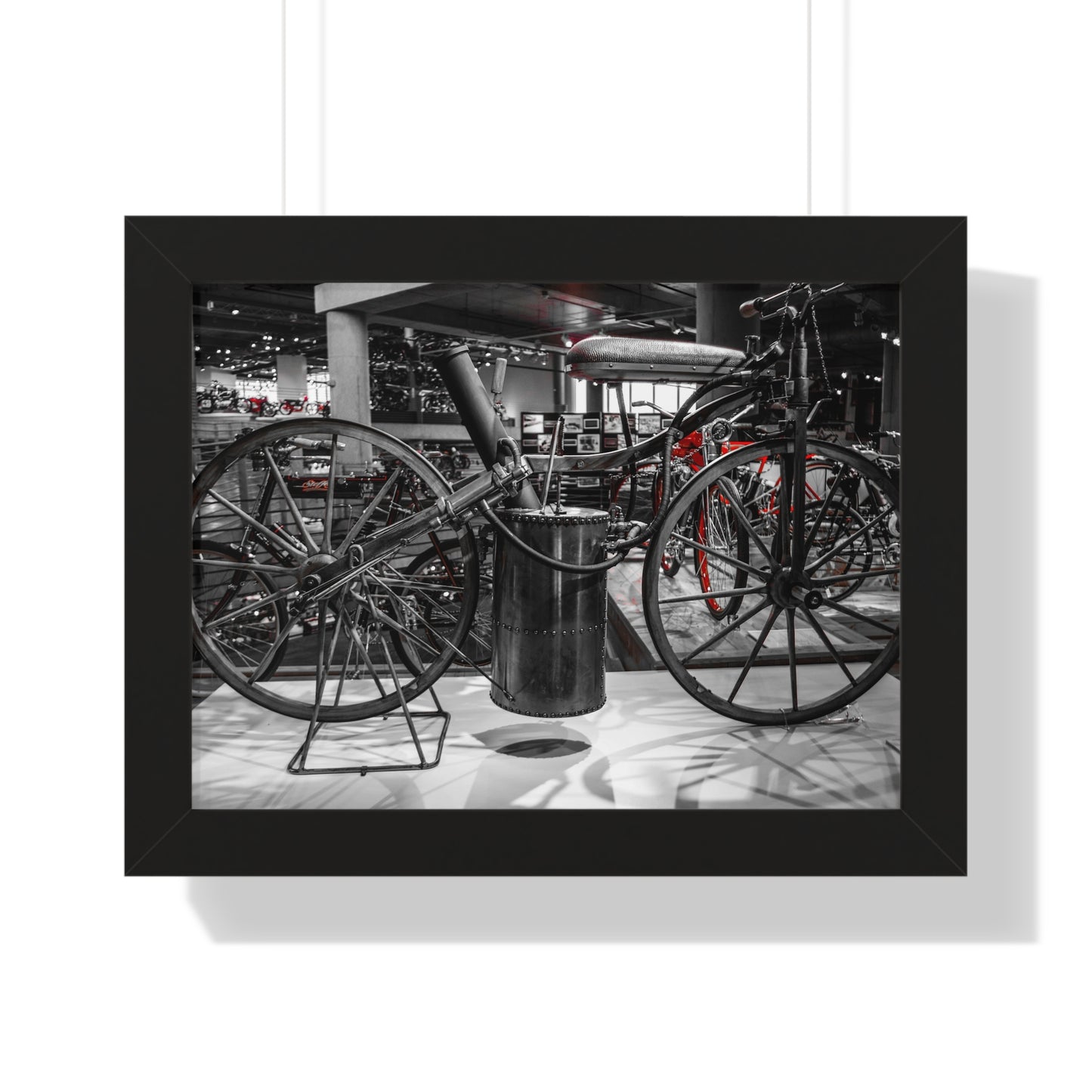Vintage Bike at the Barber Vintage Motorsports Museum - Framed Print
