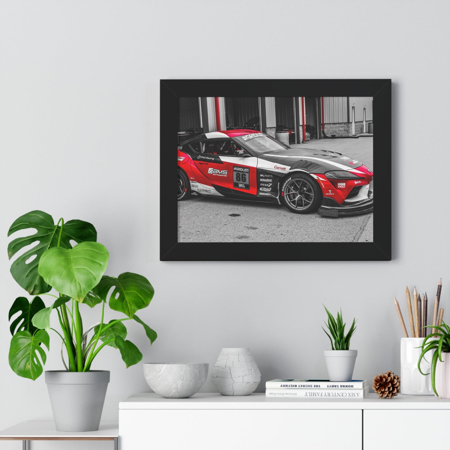Dynamic Toyota Supra - Framed Print