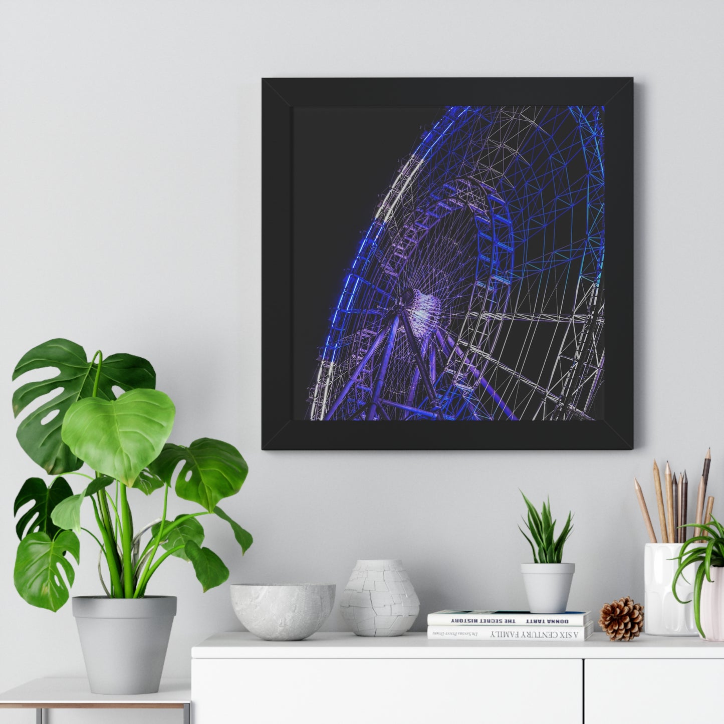 Orlando Eye Illuminated at Night - Framed Photography Print