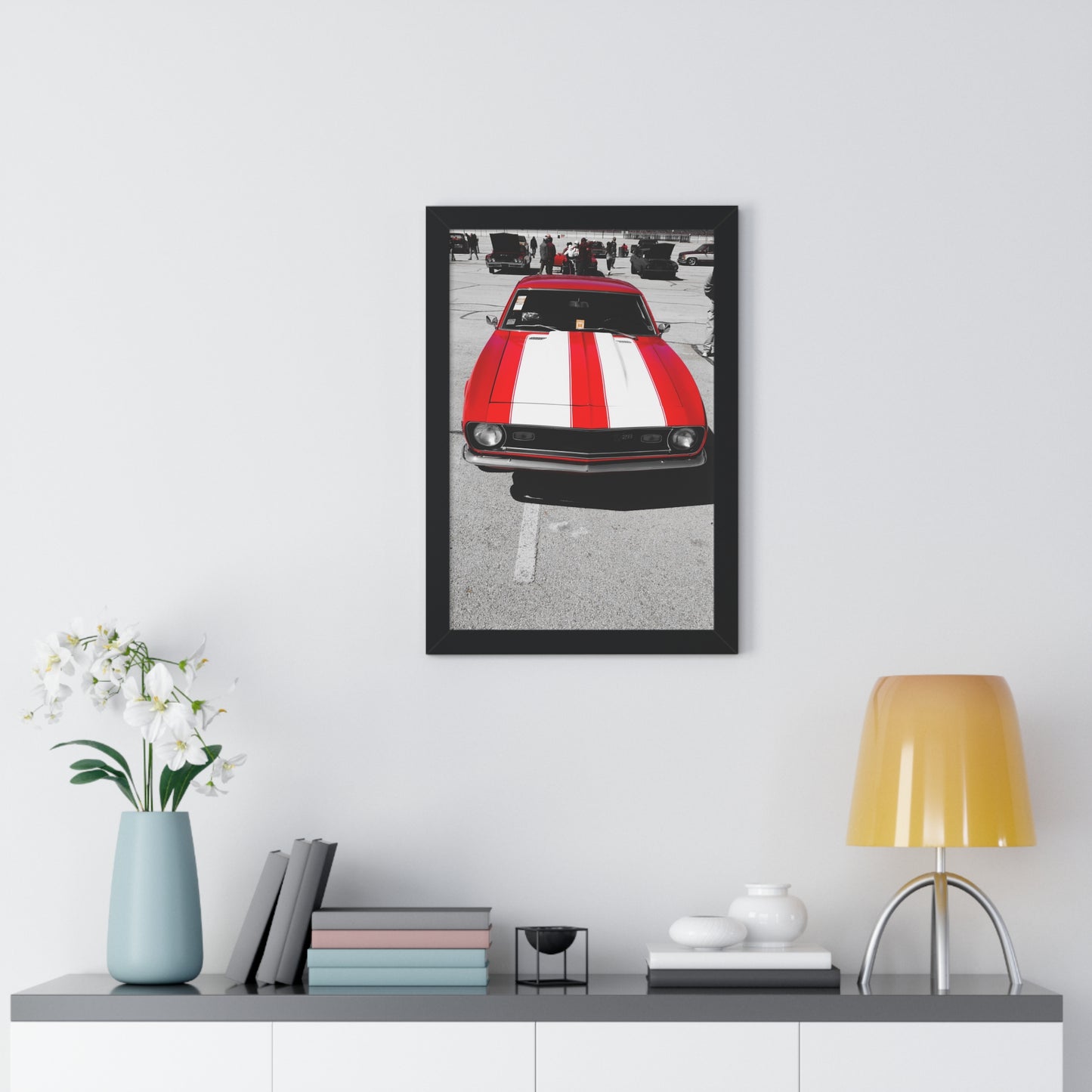 Timeless Beauty Camaro: Vintage Car Glamour - Framed Photography Print
