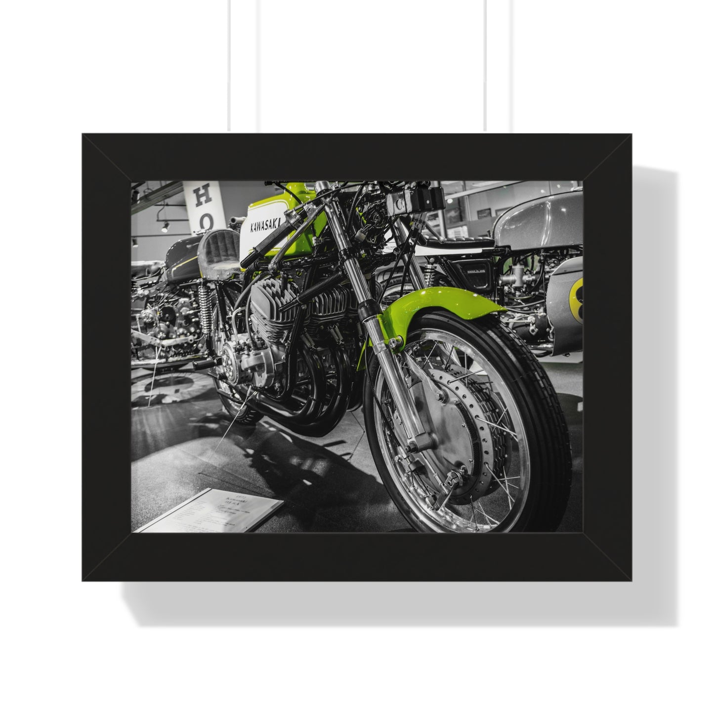 Kawasaki Motorcycle at the Barber Vintage Motorsports Museum - Framed Print