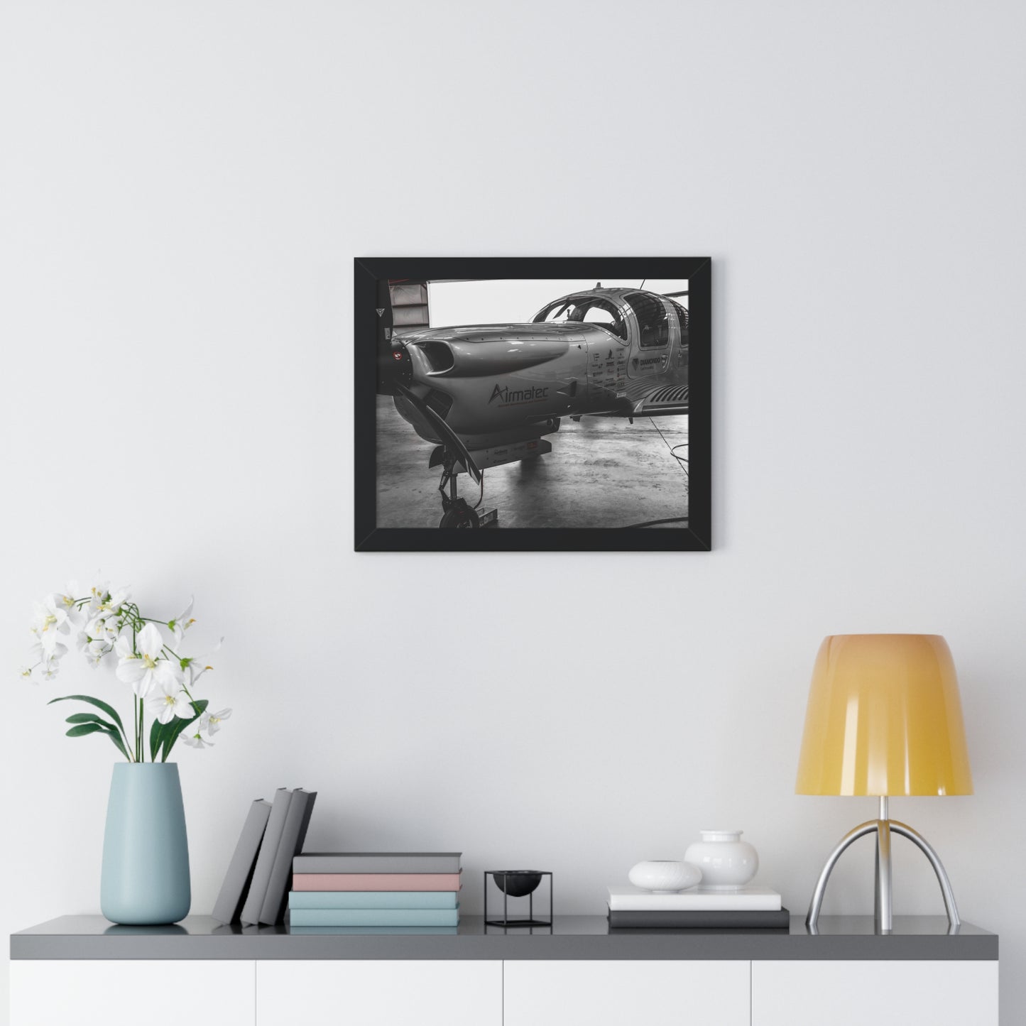 Aviation Spectacle: Airplane at Texas Air Show - Framed Photography Print