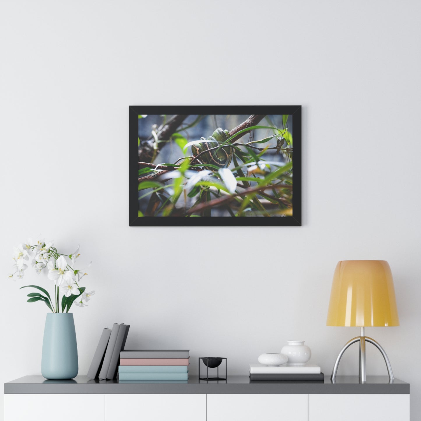 Hidden Beauty: A Serpent Amongst the Foliage - Framed Photography Print