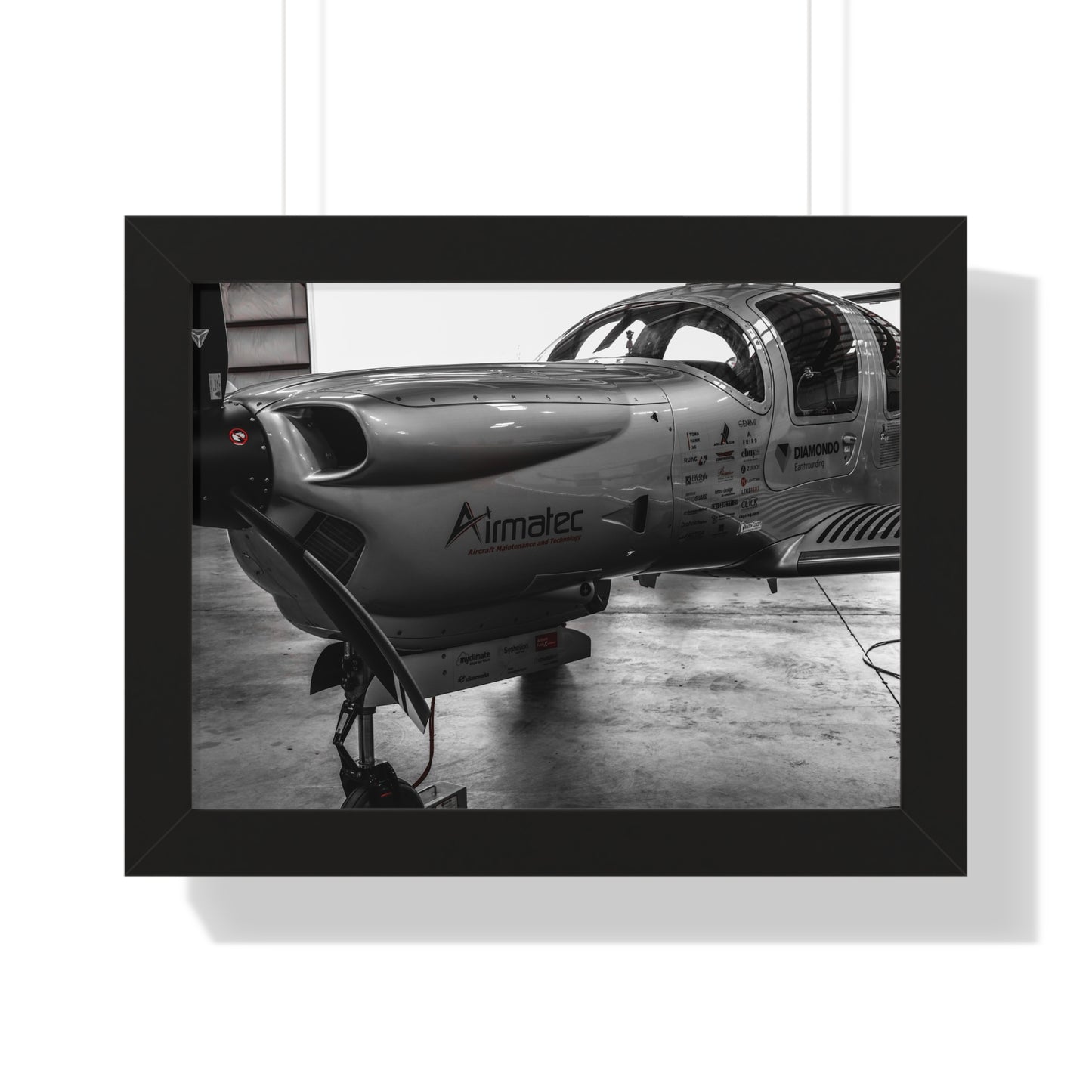 Aviation Spectacle: Airplane at Texas Air Show - Framed Photography Print