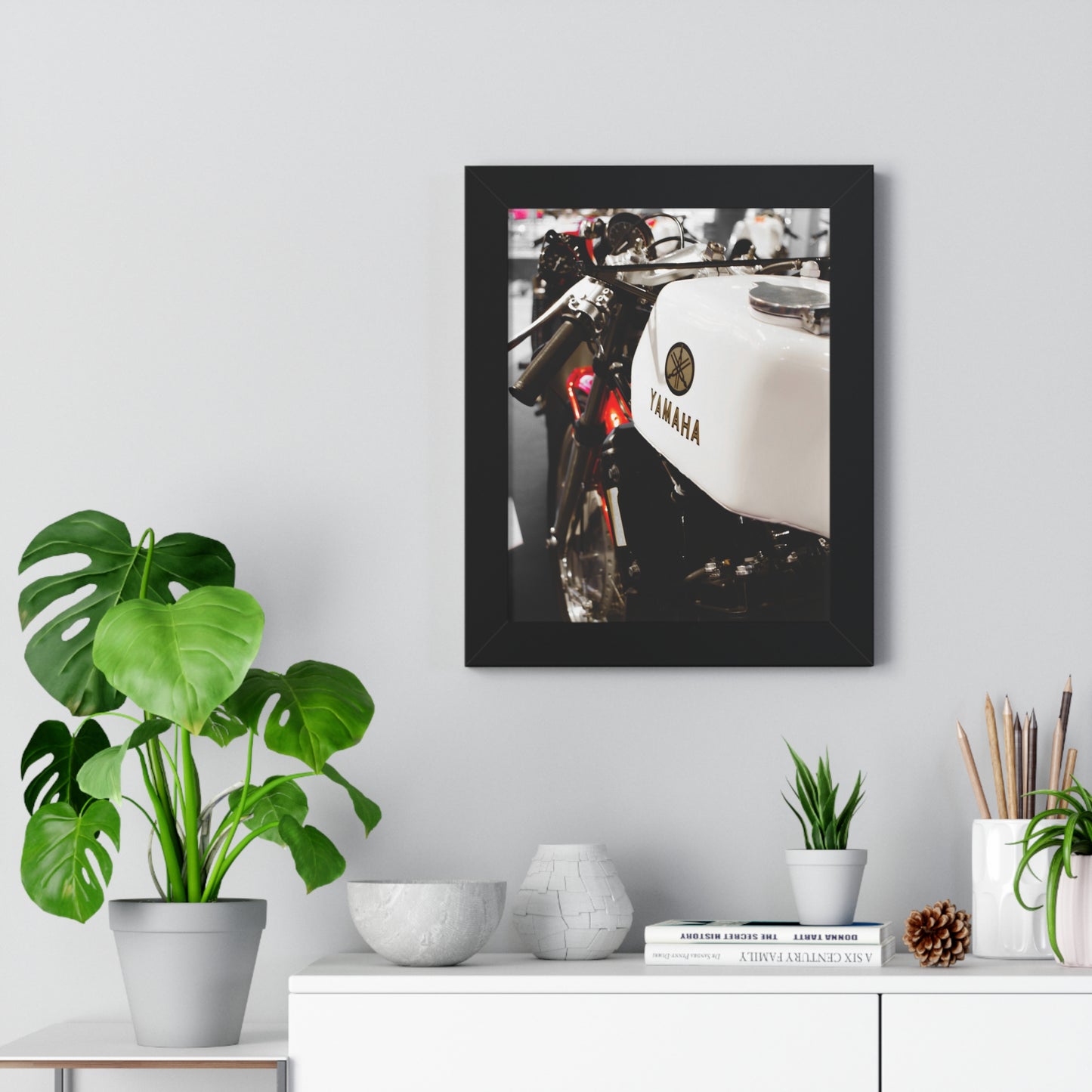 Yamaha Motorcycle at the Barber Vintage Motorsports Museum - Framed Print