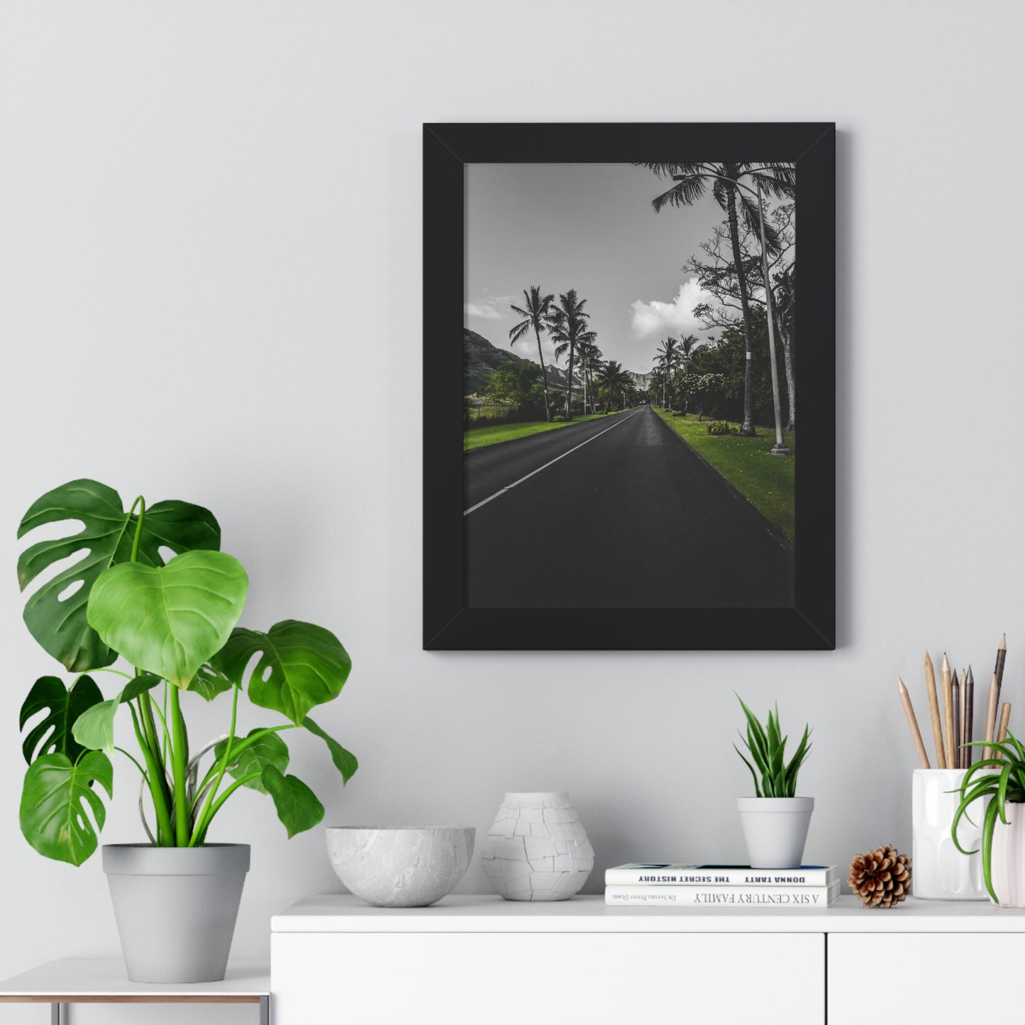 The Road Less Traveled: Scenic Path in Hawaii - Framed Photography Print