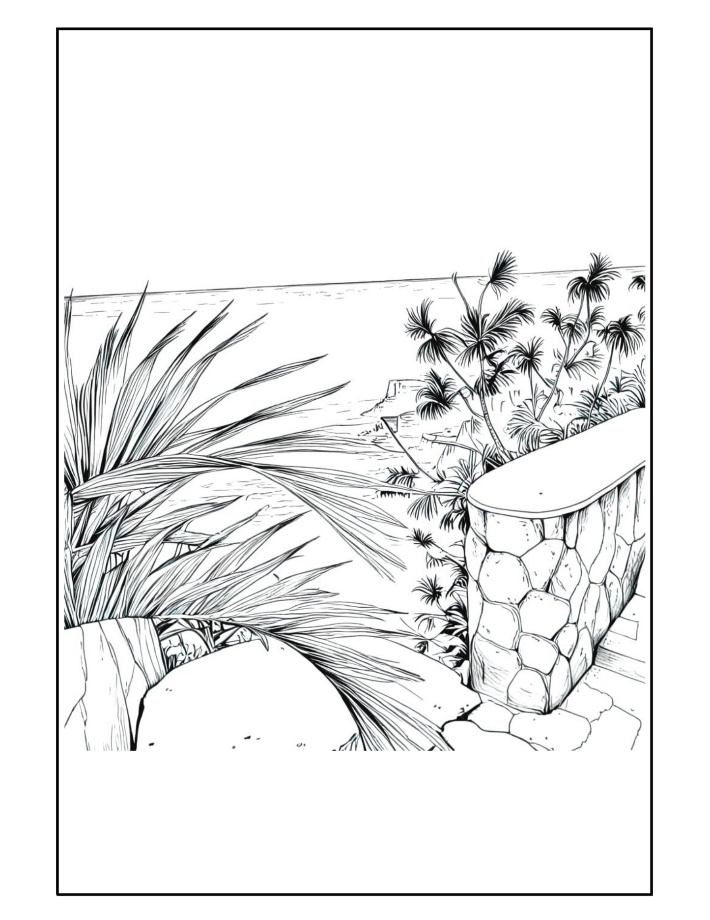 20 Page Travel Photography Coloring Book