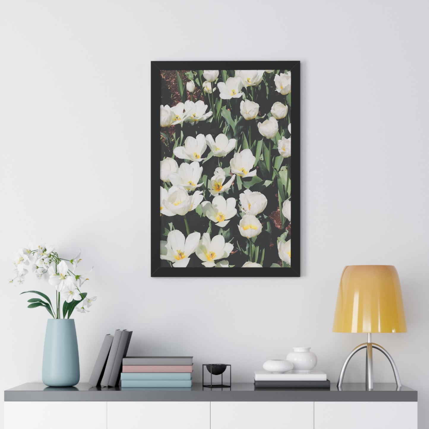 Elegant White Flowers at Cheekwood Gardens - Framed Print