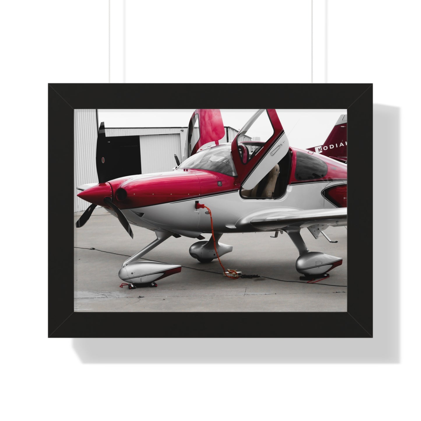 Airplane Awaiting Adventure: Outside the Hangar - Framed Photography Print