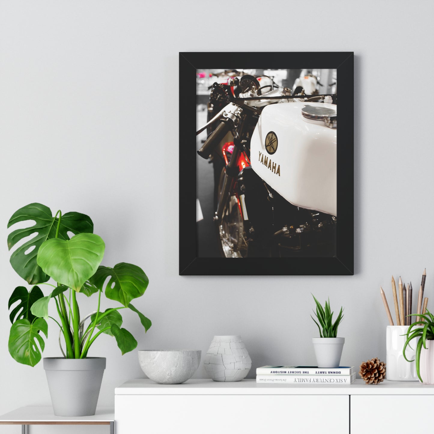 Yamaha Motorcycle at the Barber Vintage Motorsports Museum - Framed Print