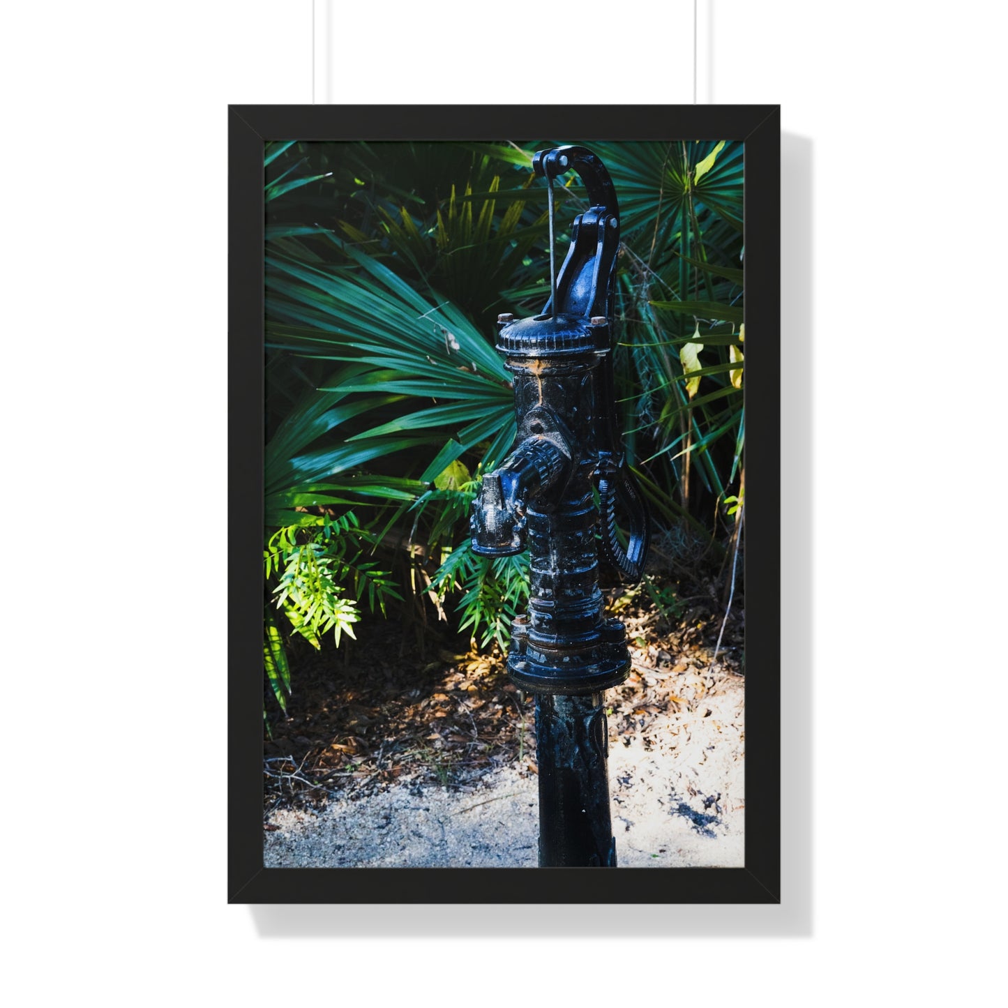 Vintage Water Pump in Nature Photography Print