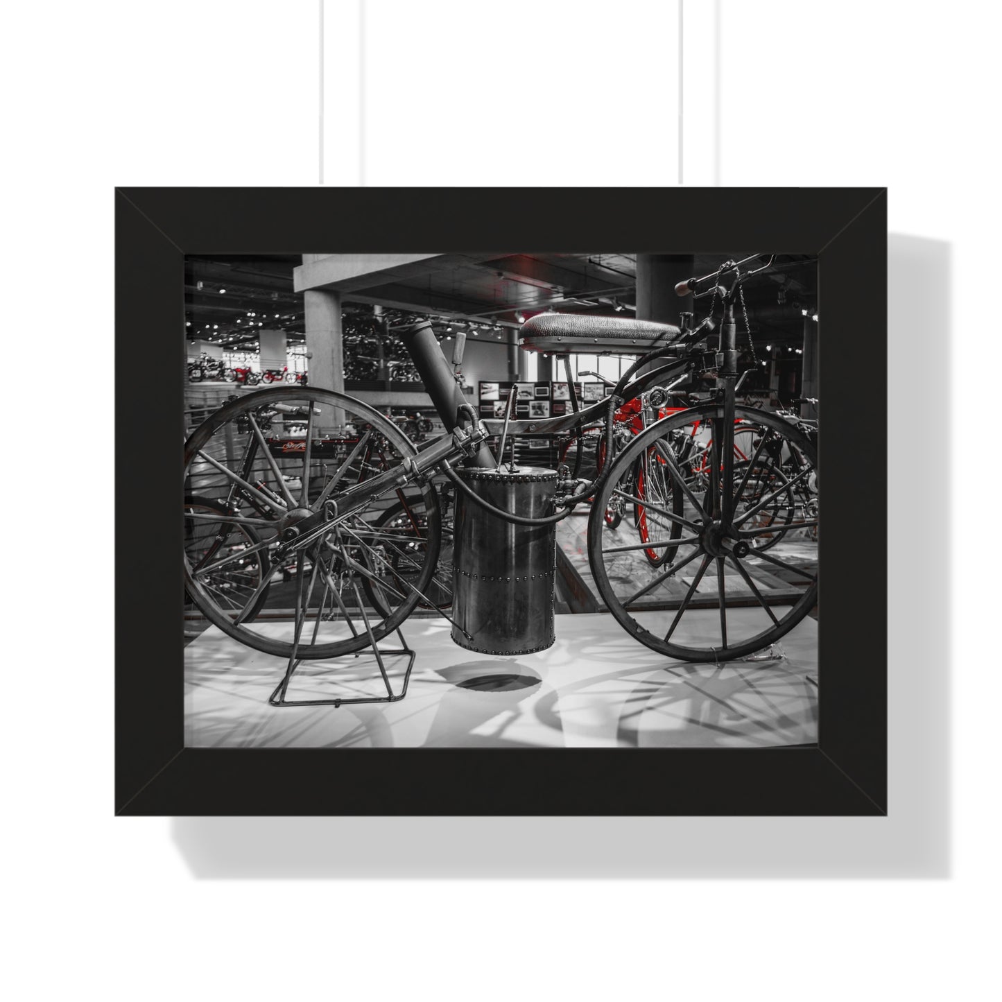 Vintage Bike at the Barber Vintage Motorsports Museum - Framed Print