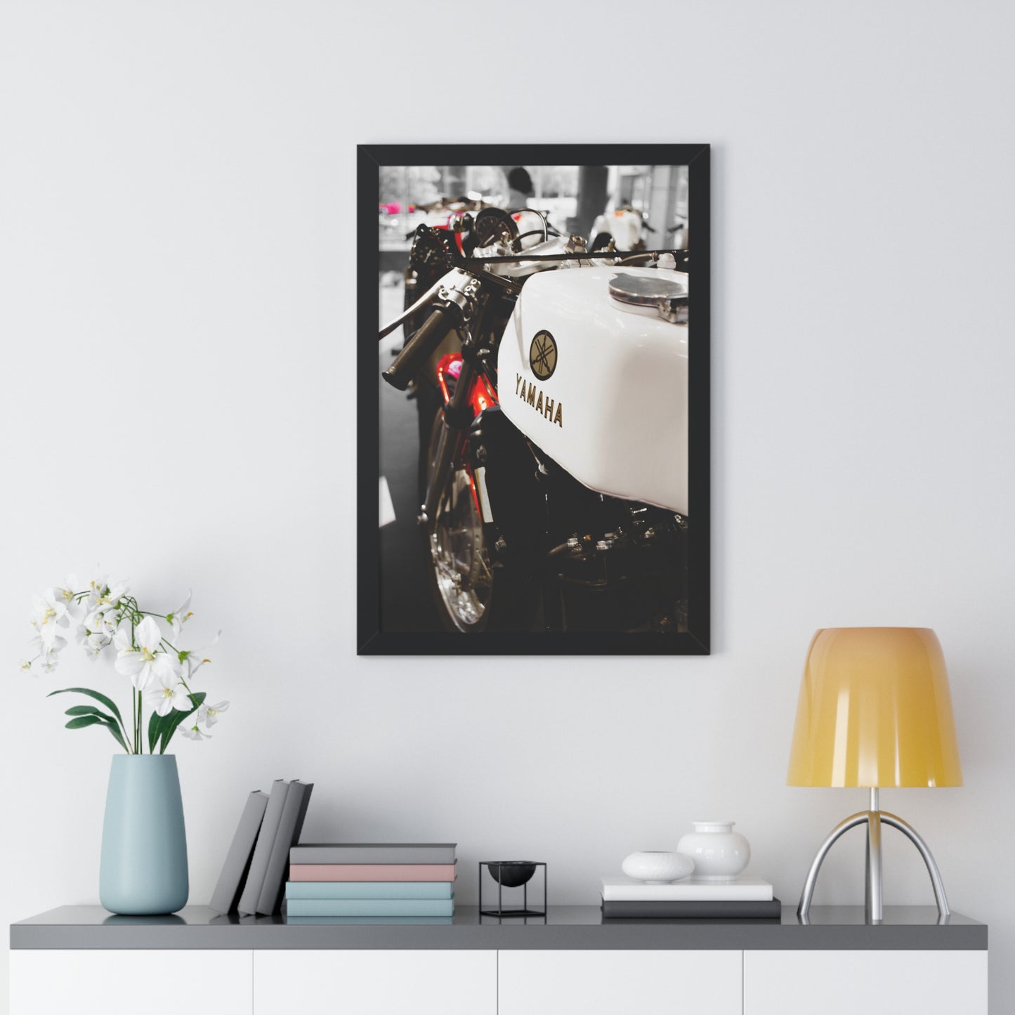 Yamaha Motorcycle at the Barber Vintage Motorsports Museum - Framed Print