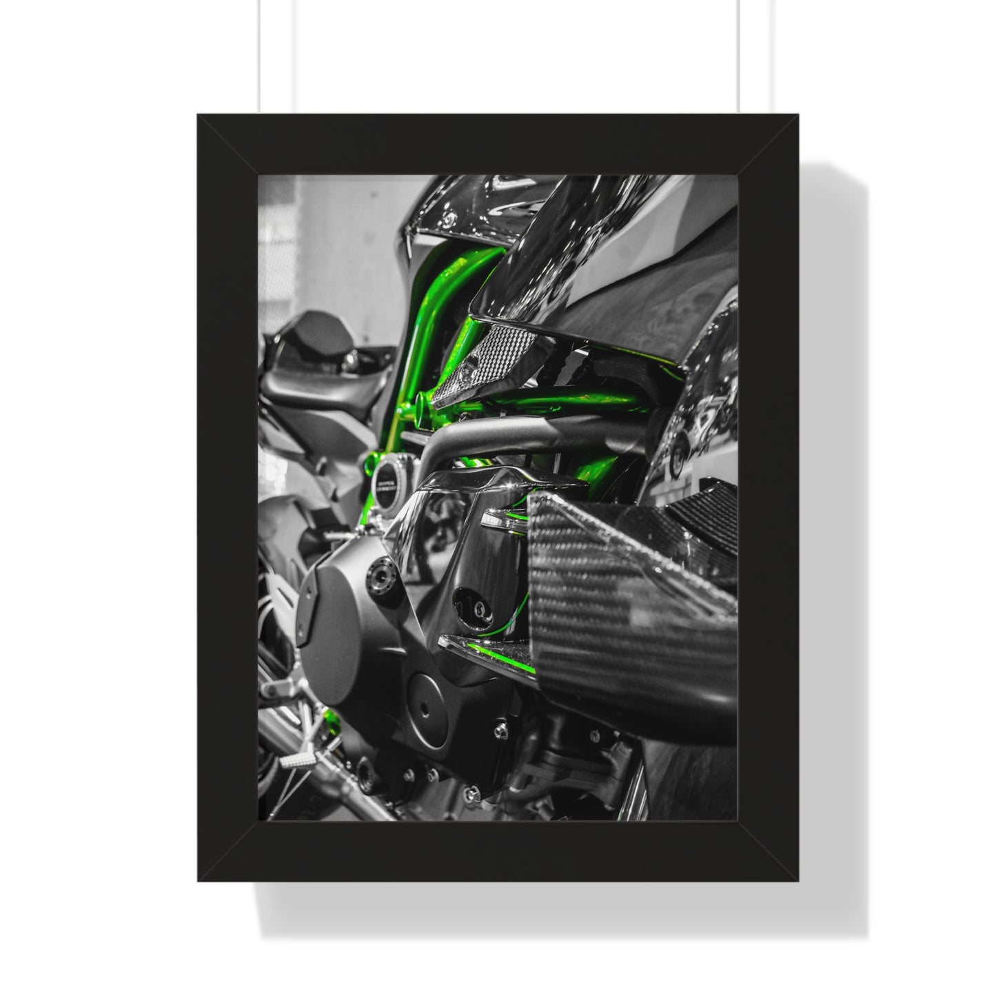 Carbon Fiber Motorcycle Photography Print Home Décor