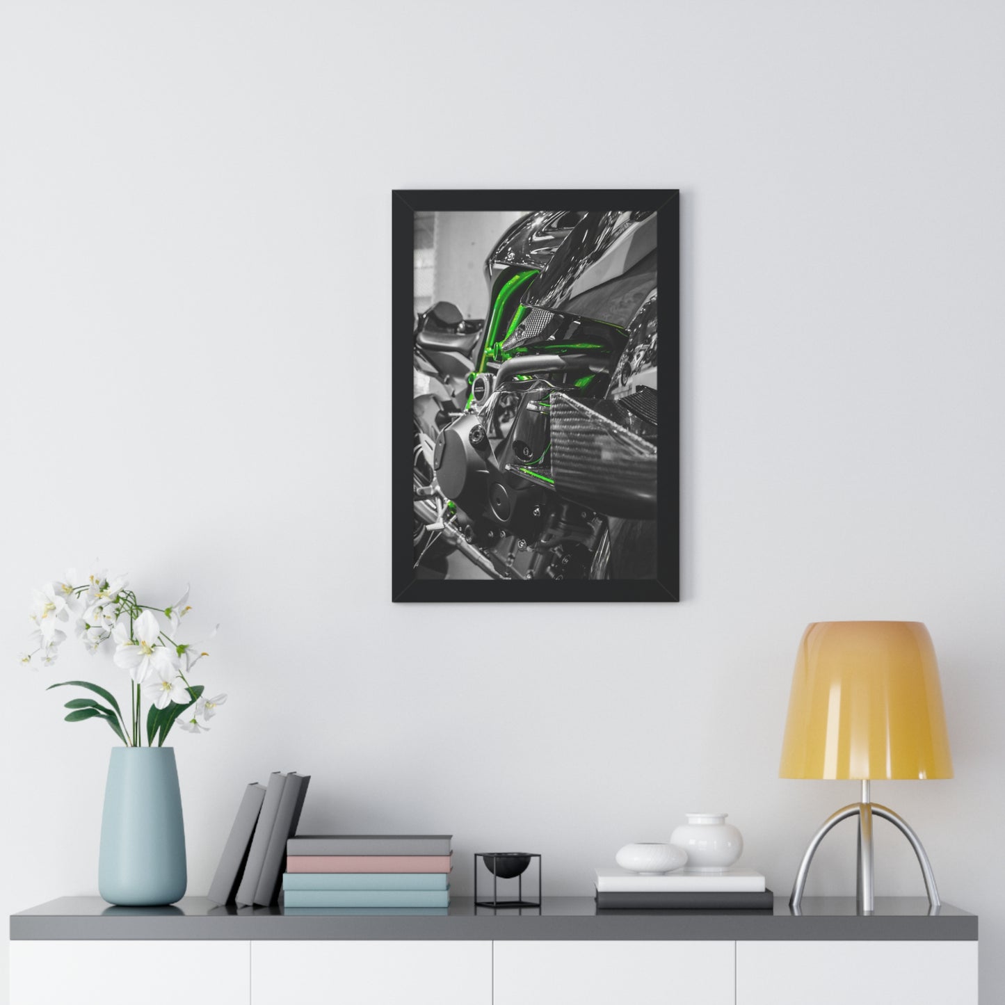 Carbon Fiber Motorcycle Photography Print Home Décor