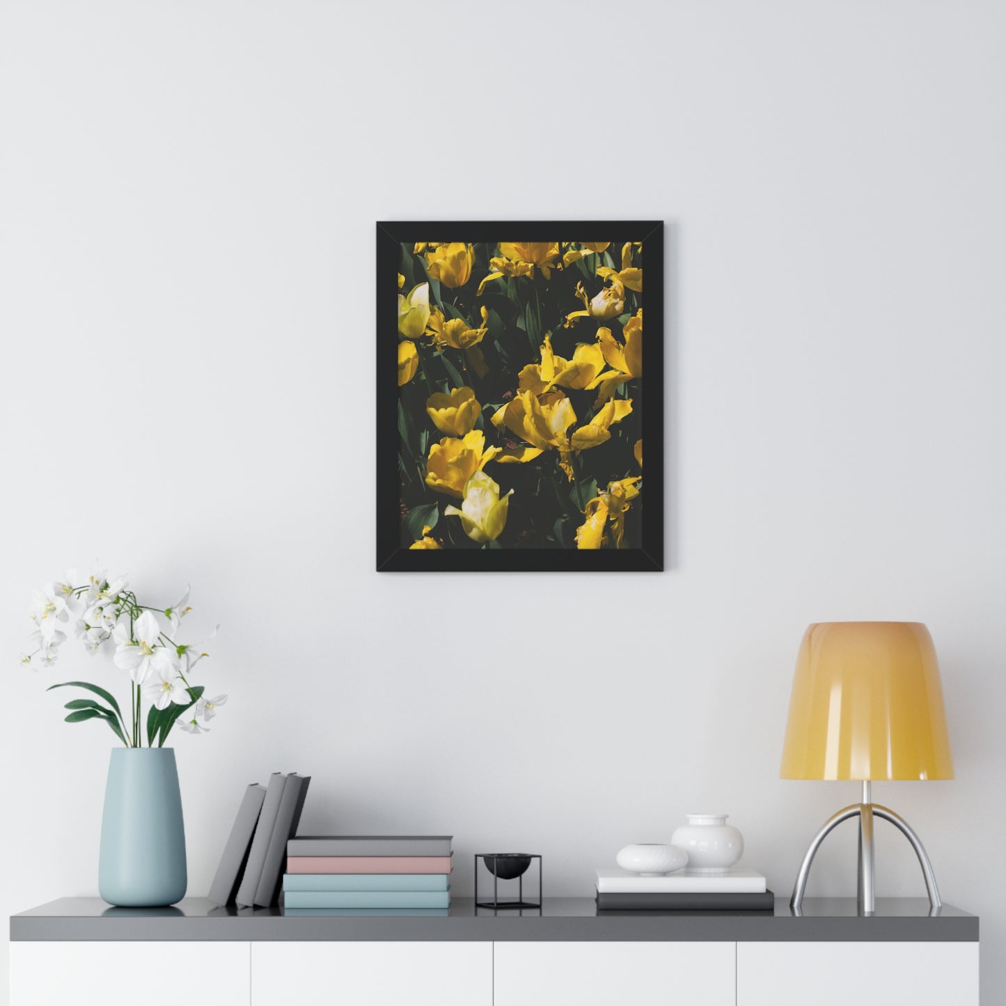 Sunny Yellow Tulips at Cheekwood Gardens - Framed Photography Print