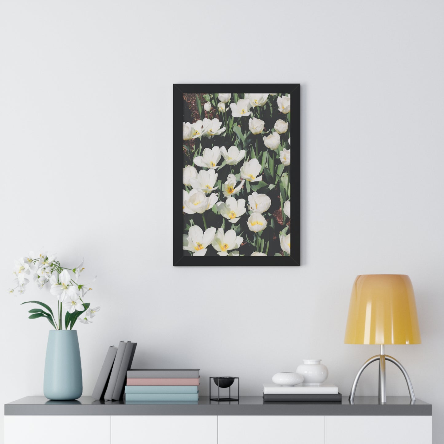 Elegant White Flowers at Cheekwood Gardens - Framed Print